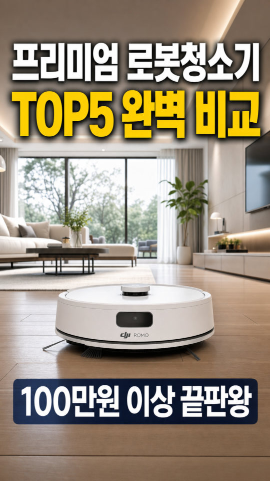 2026 프리미엄 로봇청소기 TOP5 완벽 비교 | 100만원 이상 끝판왕 [5월 최신]