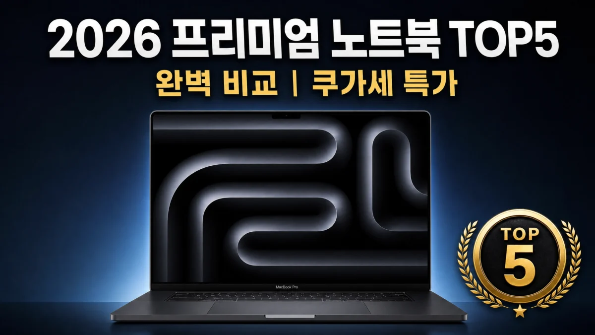 2026 프리미엄 노트북 TOP5 완벽 비교 쿠가세 특가